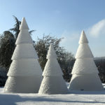 Sapins en plastique blanc à led